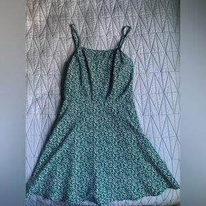 SHEIN green floral mini dress, size XS